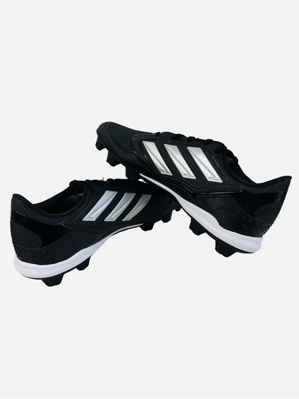 Adidas Women's Purehustle 3 Mid Sneaker, Softball Cleats Black/Silver Size 12.5